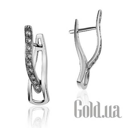 Серьги Золотые серьги с куб. циркониями