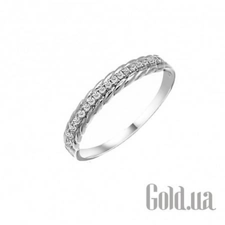 Обручальное кольцо Серебряное обручальное кольцо с куб. циркониями, 17