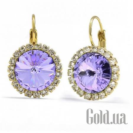 Серьги Серьги с кристаллами Swarovski в позолоте