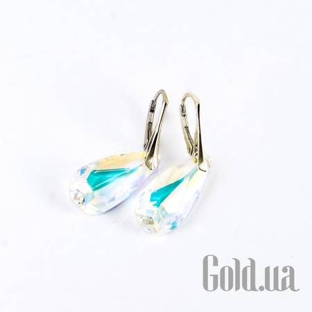 Серьги Серебряные серьги с кристаллами Swarovski