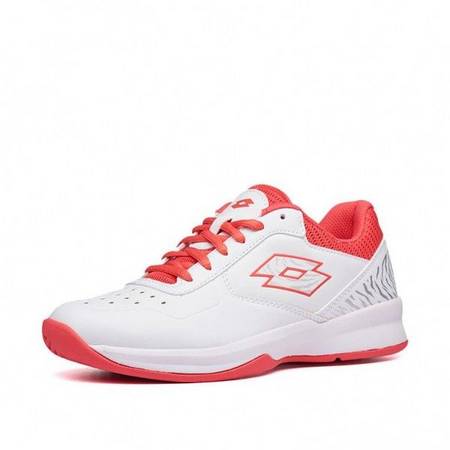 Кроссовки теннисные женские Lotto SPACE 600 II ALR W  ALL WHITE/RED FLUO/SILVER METAL 2 213637/5Y3