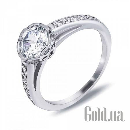 Кольцо Серебряное кольцо с куб. циркониями, 15.5