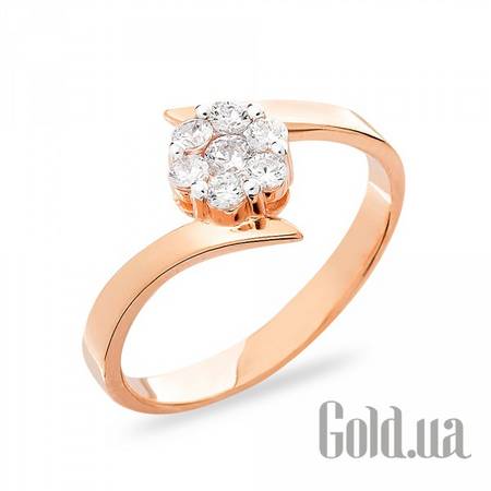 Кольцо Золотое кольцо с куб. циркониями, 17