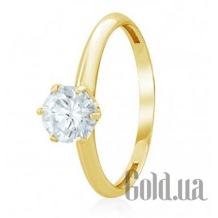 Кольцо Золотое кольцо с цирконием Swarovski Zirconia, 17