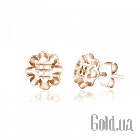 Серьги-гвоздики Серебряные серьги в позолоте