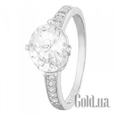 Кольцо Cеребряное кольцо с  куб. циркониями, 18.5