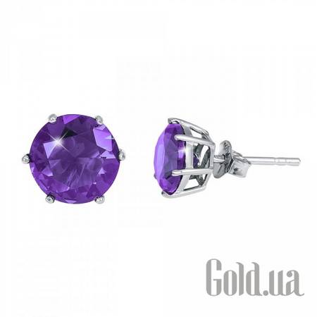 Серьги-гвоздики Серебряные серьги с куб. циркониями