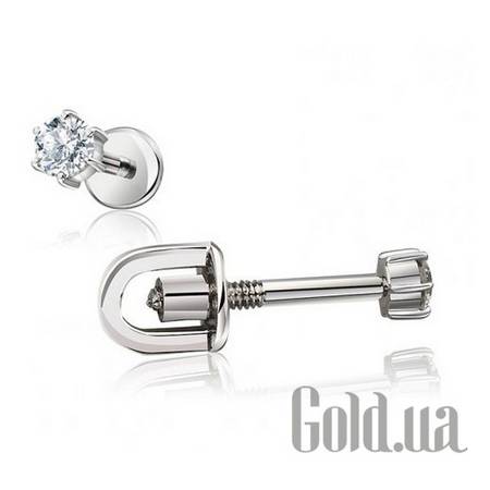 Серьги-гвоздики Золотые серьги с бриллиантами