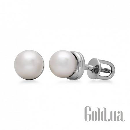Серьги-гвоздики Золотые серьги с жемчугом