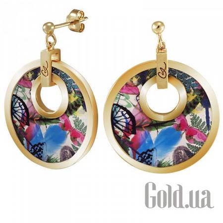 Серьги с подвесками Женские серьги с эмалью