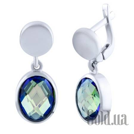Серьги с подвесками Серебряные серьги с топазами