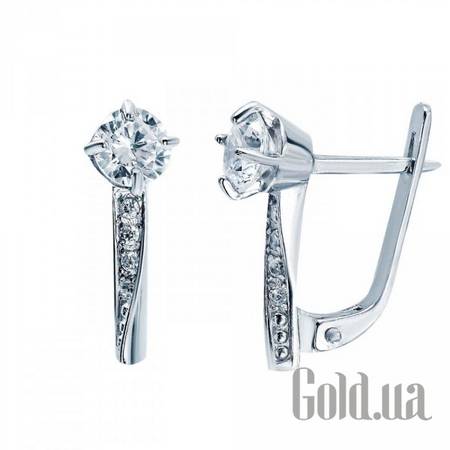 Серьги Серебряные серьги с куб. циркониями