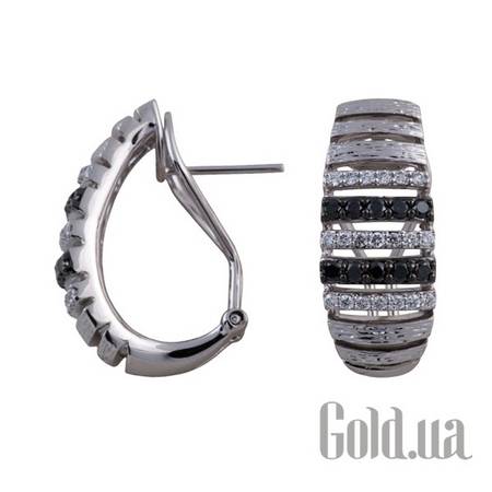 Серьги Золотые серьги с бриллиантами