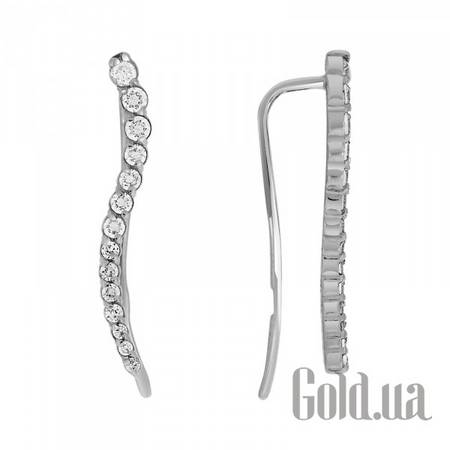 Серьги Золотые серьги с куб. циркониями