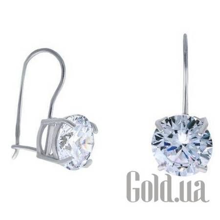 Серьги Серебряные серьги с куб. циркониями