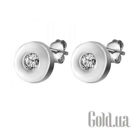 Серьги-гвоздики Серебряные серьги с куб. циркониями