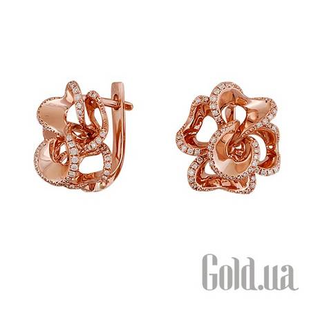 Серьги Золотые серьги с бриллиантами