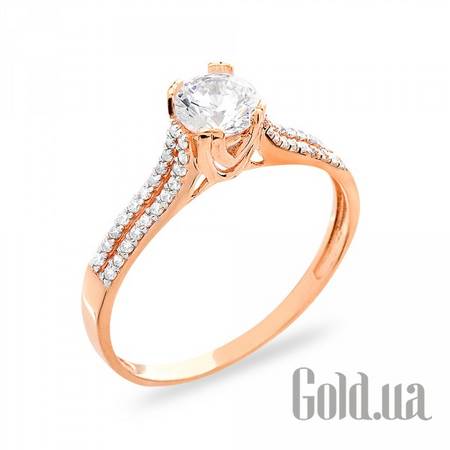 Кольцо Золотое кольцо с куб. циркониями, 17