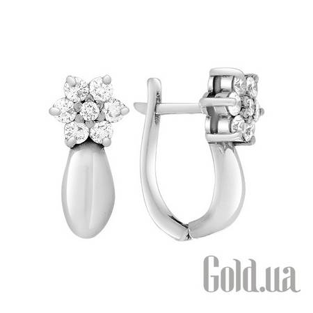 Серьги Золотые серьги с бриллиантами