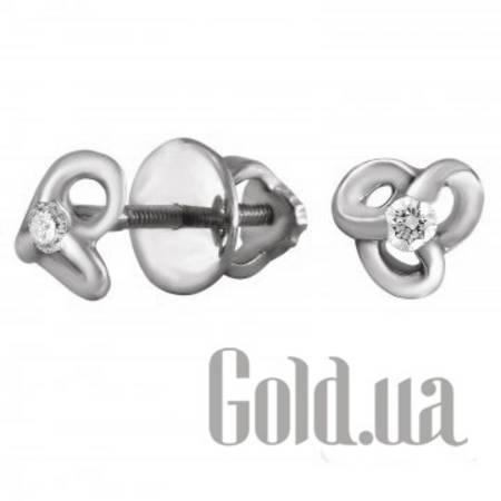Серьги-гвоздики Золотые серьги с бриллиантами