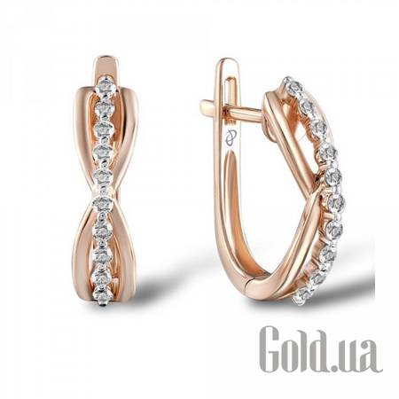 Серьги Золотые серьги с бриллиантами