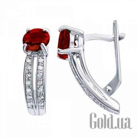 Серьги Серебряные серьги с куб. циркониями