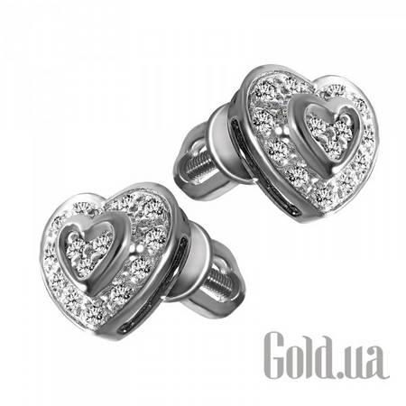 Серьги с подвесками Золотые серьги с куб. циркониями