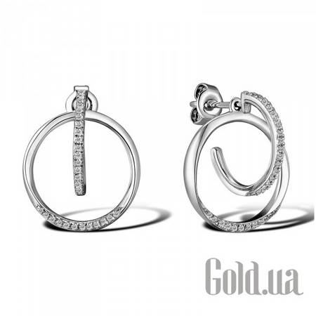 Серьги с подвесками Золотые серьги с бриллиантами