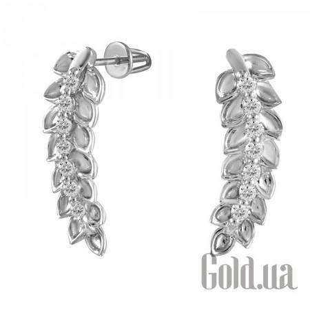 Серьги-гвоздики Золотые серьги с бриллиантами