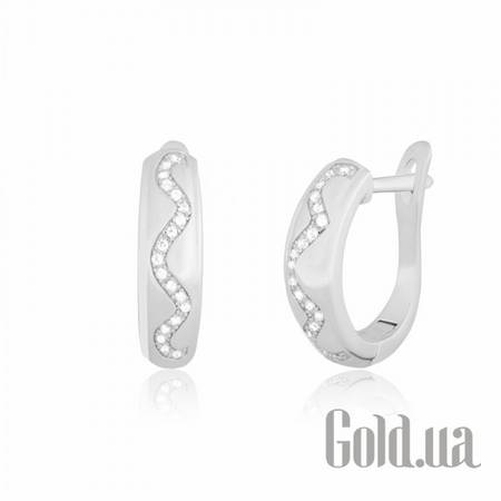 Серьги Серебряные серьги с куб. циркониями