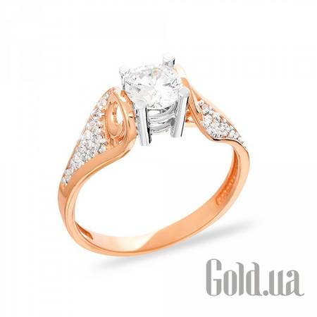 Кольцо Золотое кольцо с куб. циркониями, 15.5