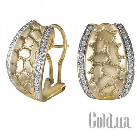 Серьги Золотые серьги с бриллиантами