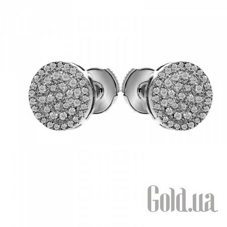 Серьги-гвоздики Золотые серьги с бриллиантами