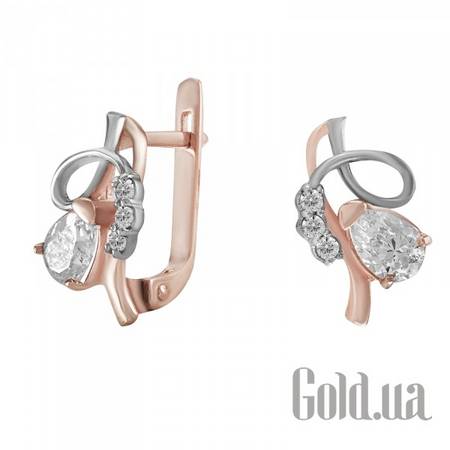 Серьги Золотые серьги с кубическим цирконием