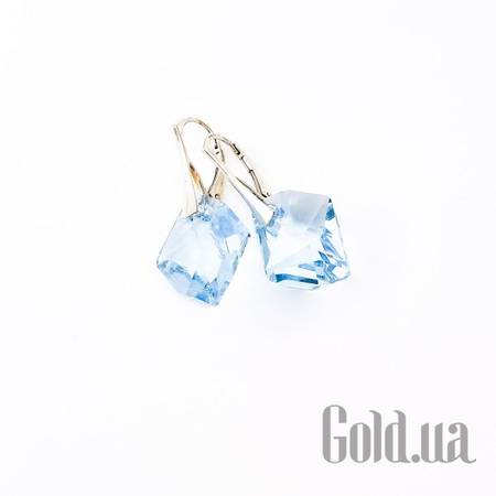 Серьги Серебряные серьги с кристаллами Swarovski