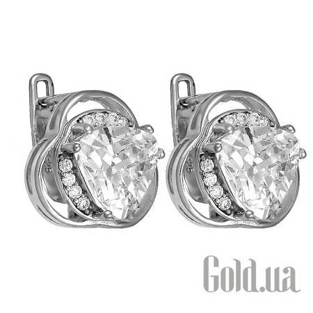 Серьги Серебряные серьги с куб. циркониями