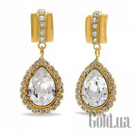 Серьги с подвесками Серьги с кристаллами Swarovski в позолоте