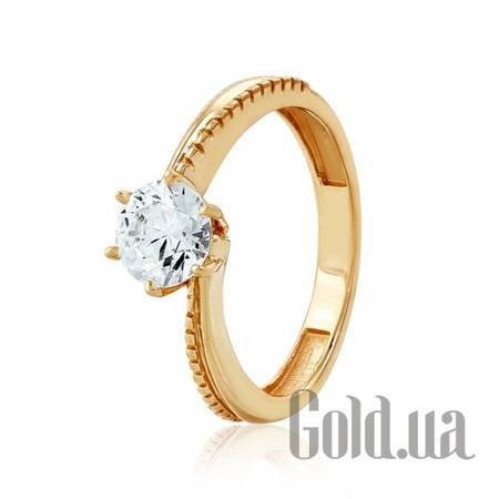Кольцо Золотое кольцо с камнем Swarovski, 17.5
