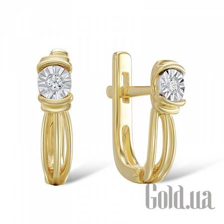 Серьги Золотые серьги с бриллиантами