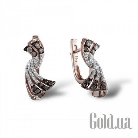 Серьги Золотые серьги с бриллиантами