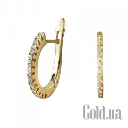 Серьги Золотые серьги с бриллиантами