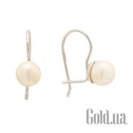 Серьги Серебряные серьги  с жемчугом