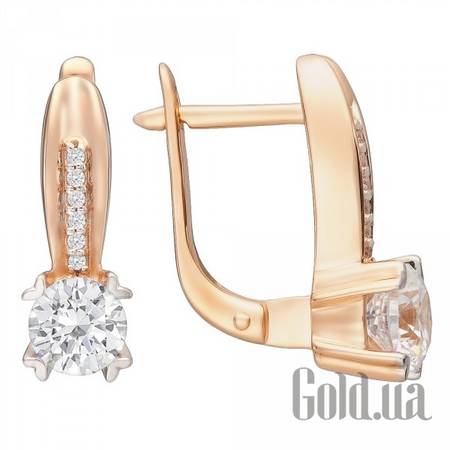 Серьги Золотые серьги с куб. циркониями