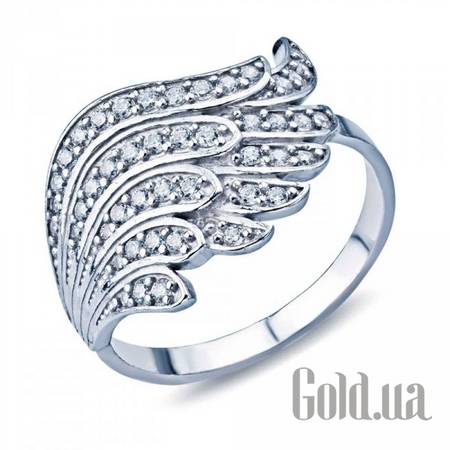 Женские кольца Женское серебряное кольцо с куб. циркониями, 16.5