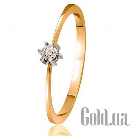 Кольцо Золотое кольцо с бриллиантом, 16.5