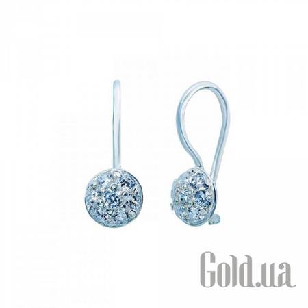 Серьги Серебряные серьги с куб. циркониями