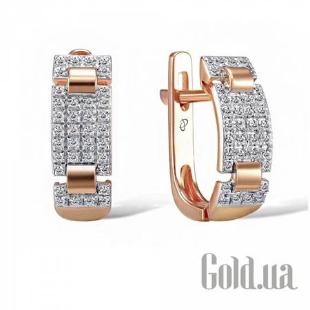 Серьги Золотые серьги с бриллиантами