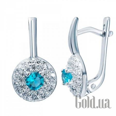 Серьги Серебряные серьги с куб. циркониями