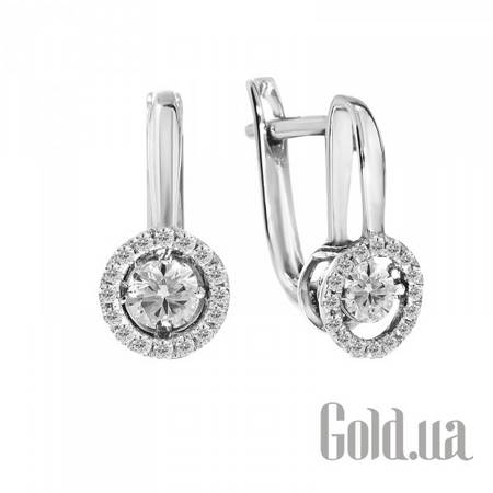 Серьги Золотые серьги с бриллиантами