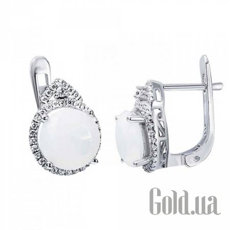 Серьги Серебряные серьги с куб. циркониями